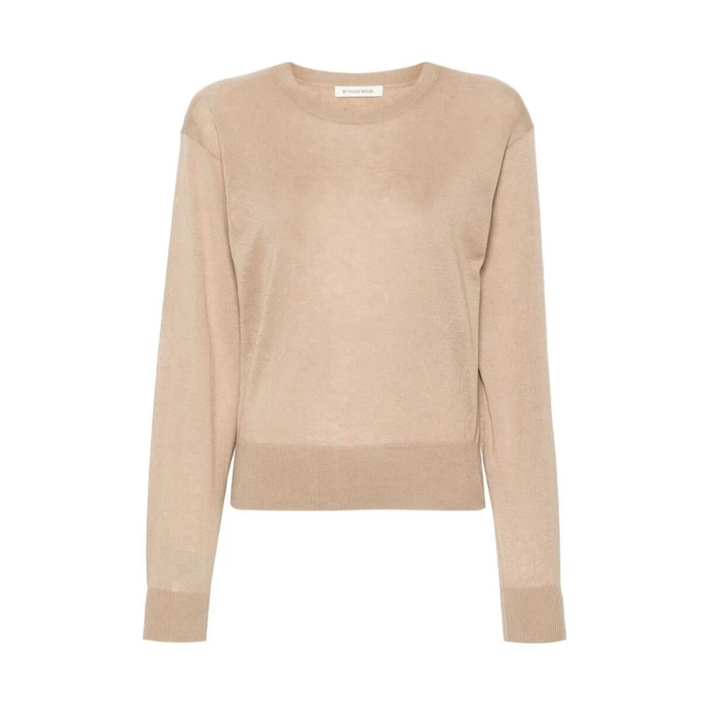 By Malene Birger Beige Gebreide Trui Drop Schouder By Herenne Birger Beige Dames