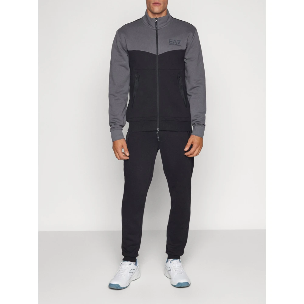 Emporio Armani EA7 Zwart Rits Logo Jurk Set Black Heren