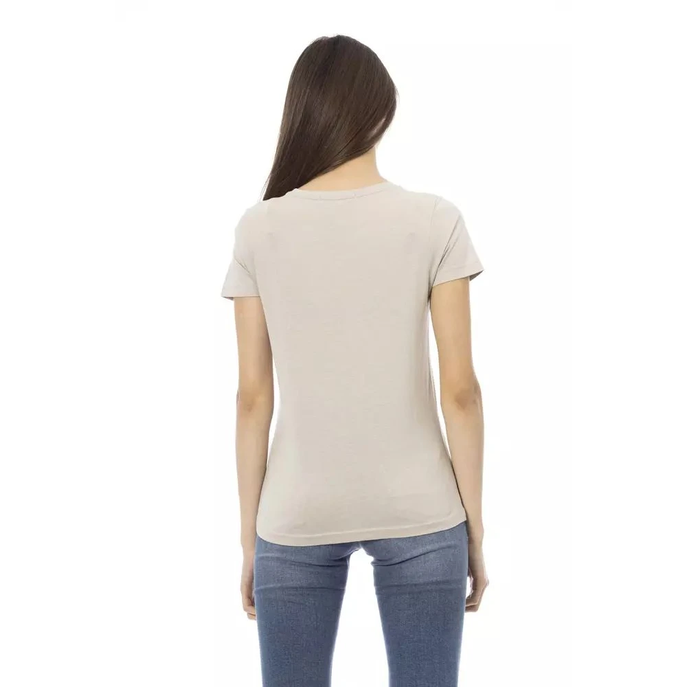 Trussardi Beige Ronde Hals Tee Beige Dames