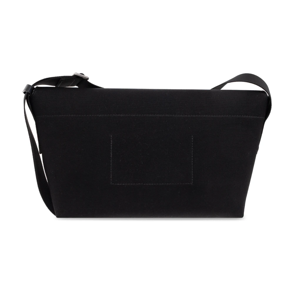 Jil Sander Schoudertas met bedrukt logo Black Heren