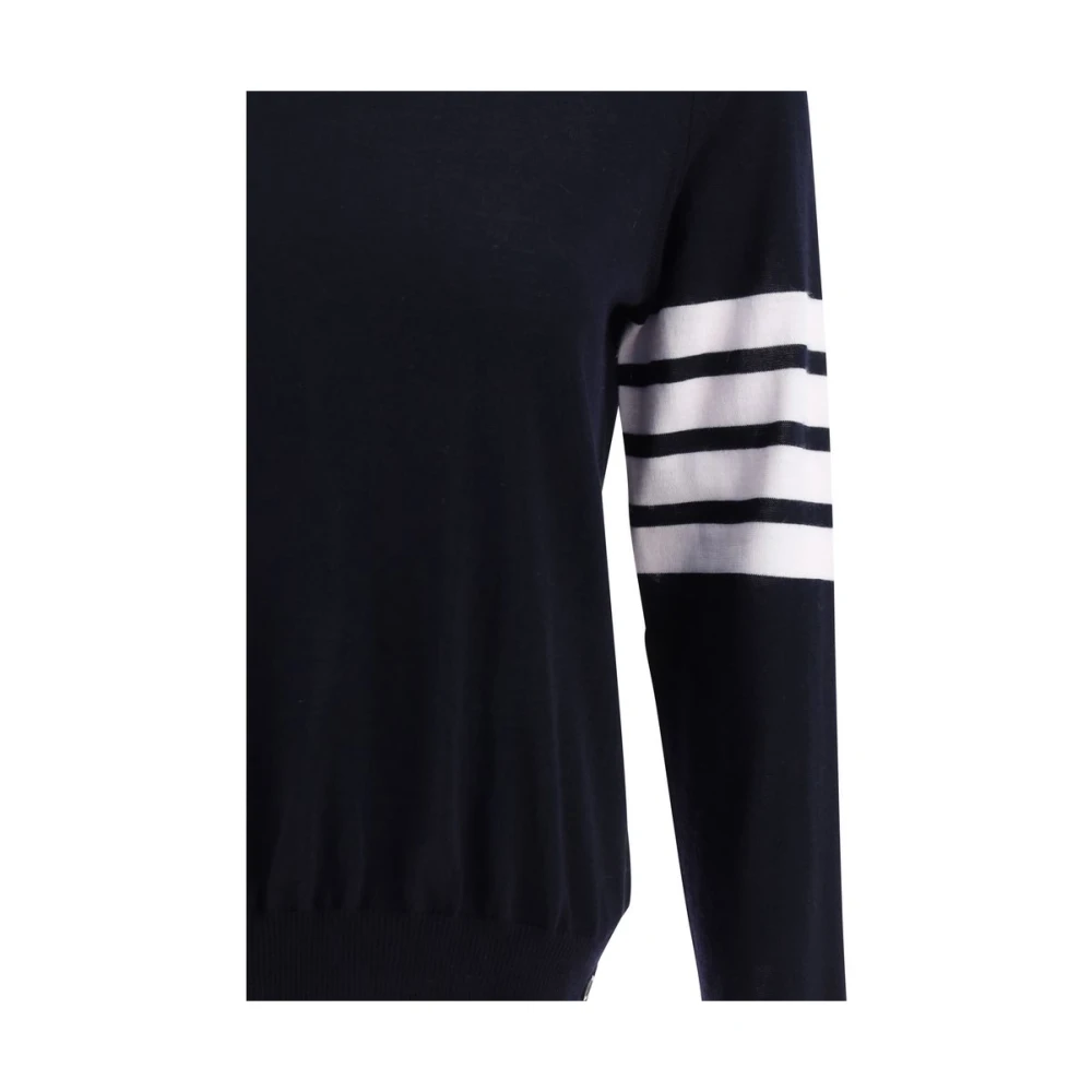 Thom Browne Gestreepte Fleece Pullover Blue Dames