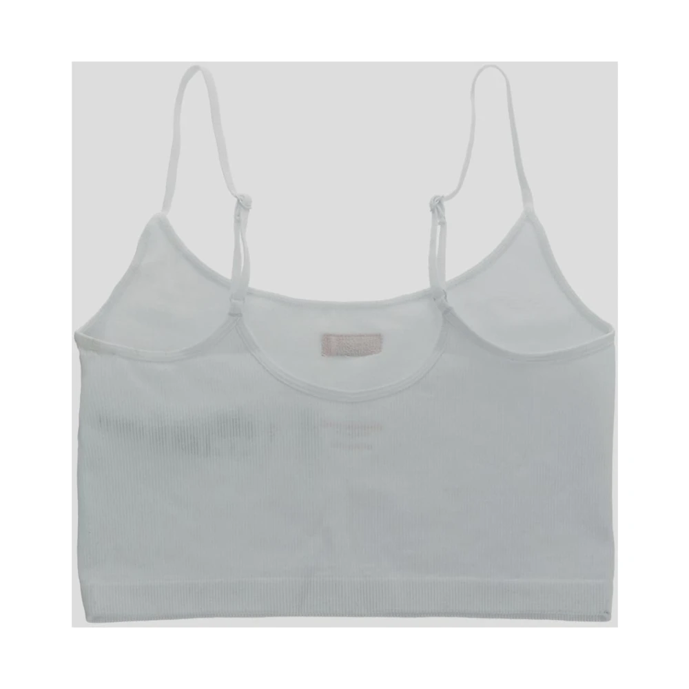 alexander wang Geribbelde Katoenen Cami Top White Dames