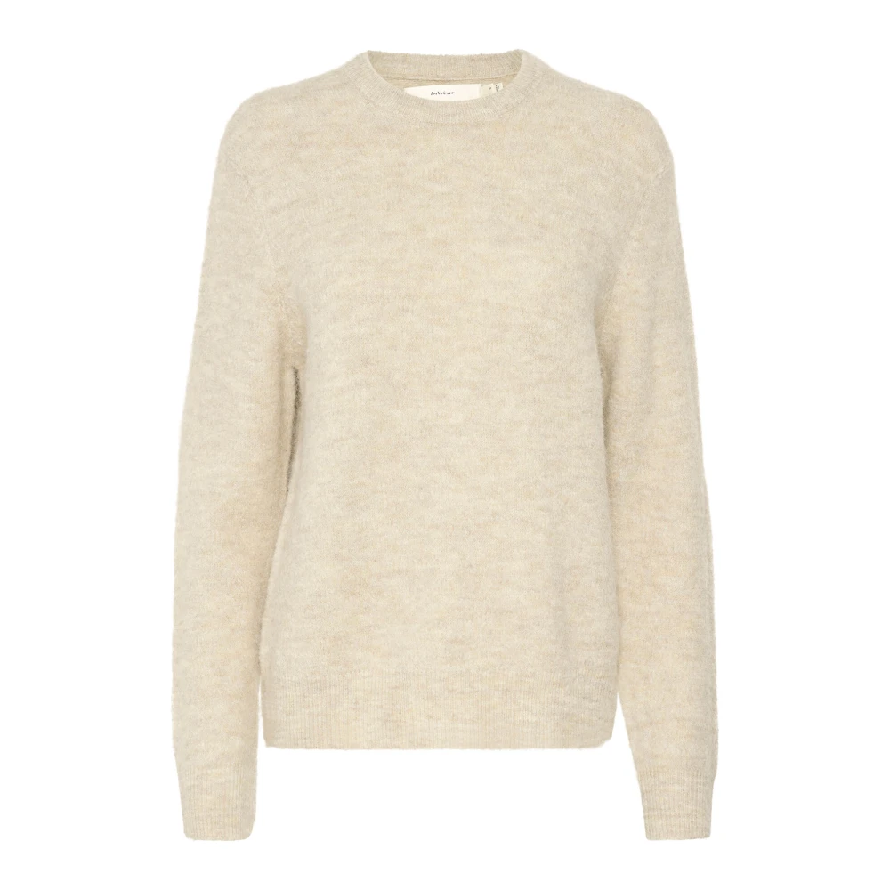 InWear Zachte Gebreide Trui Haze Melange Beige Dames
