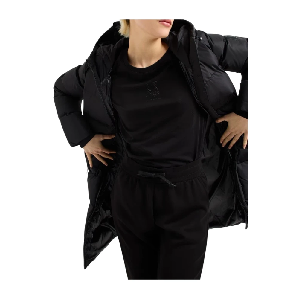 Armani Exchange Moderne T-shirt met korte mouwen Black Dames