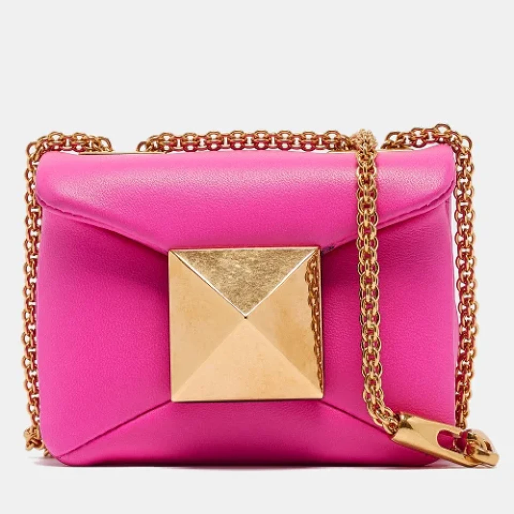 Valentino Vintage Pre-owned Leather crossbody-bags Pink Dames