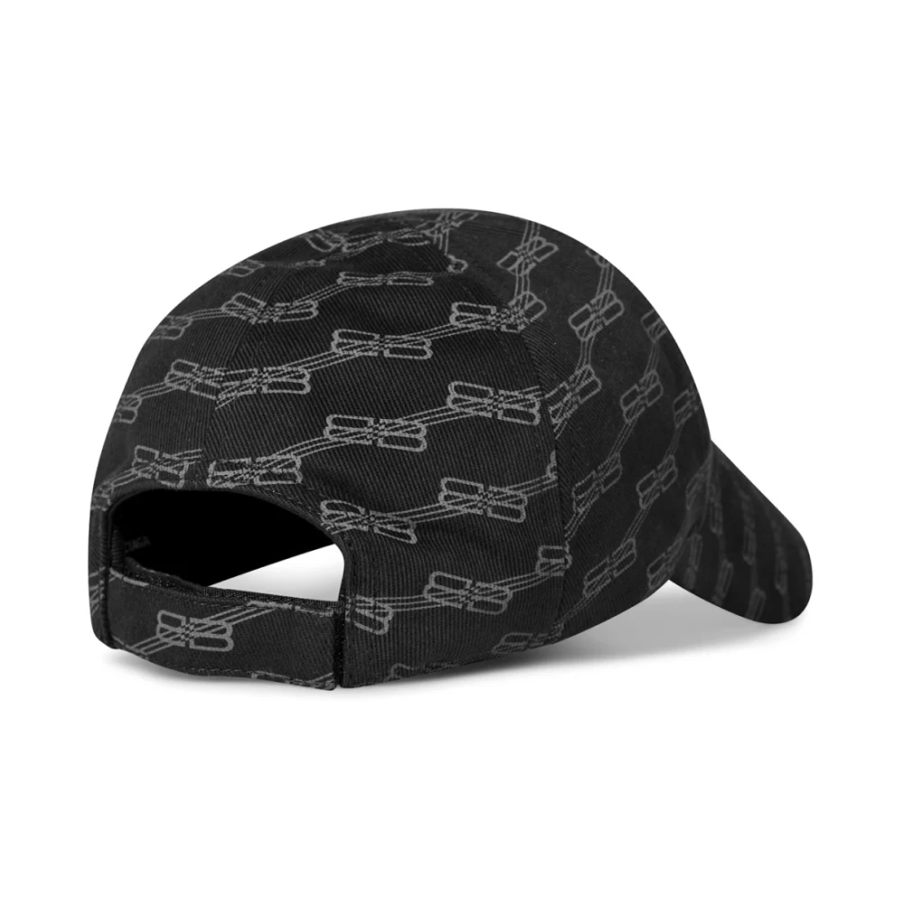 Balenciaga Monogram Logo Baseball Cap Zwart Grijs Black Heren