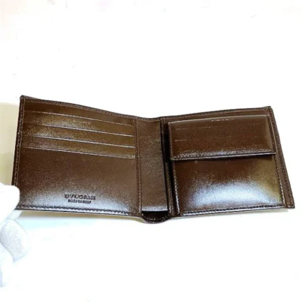 Bvlgari Vintage Pre-owned Canvas wallets Blue Dames