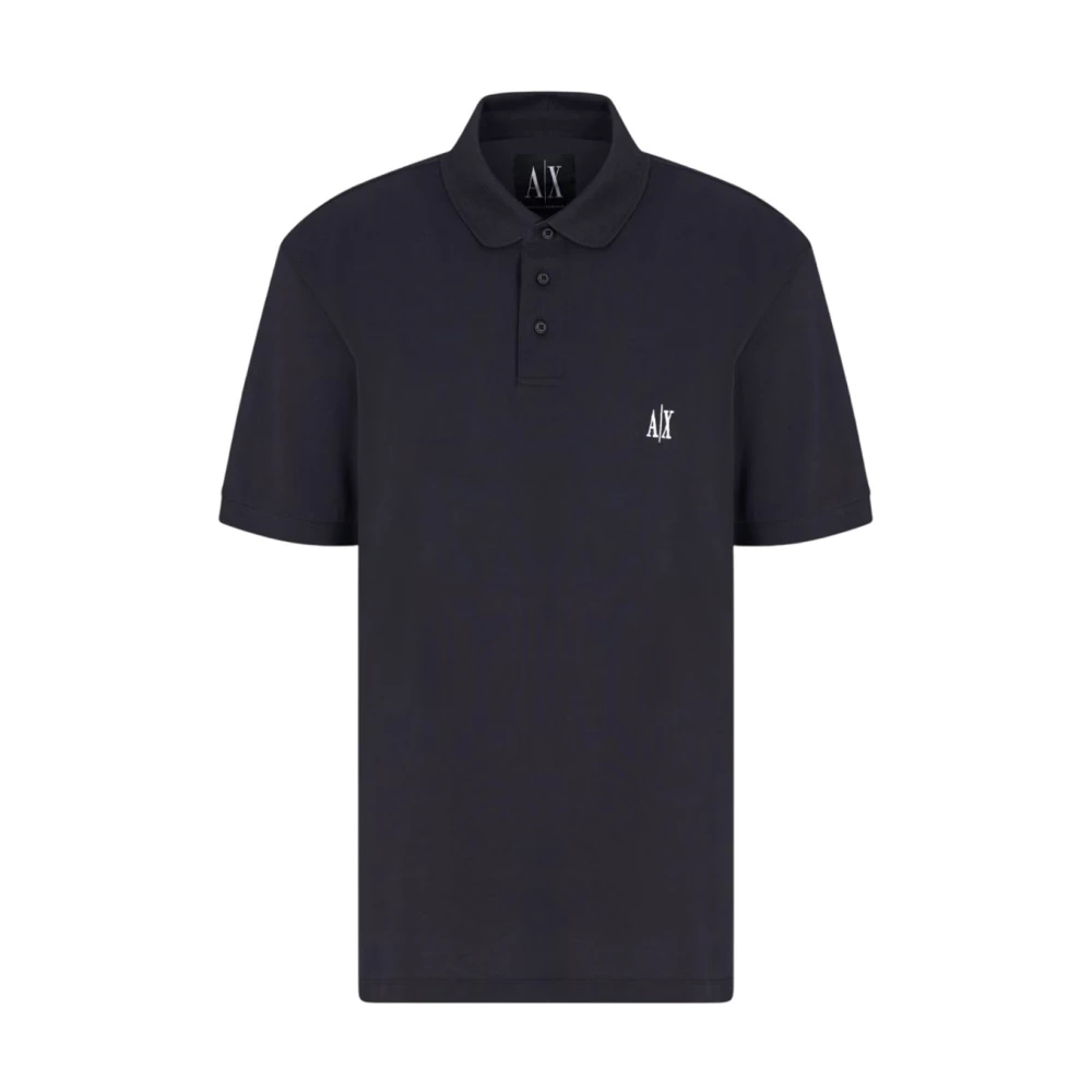 Armani Exchange Polo Shirt Korte Mouw Blue Heren