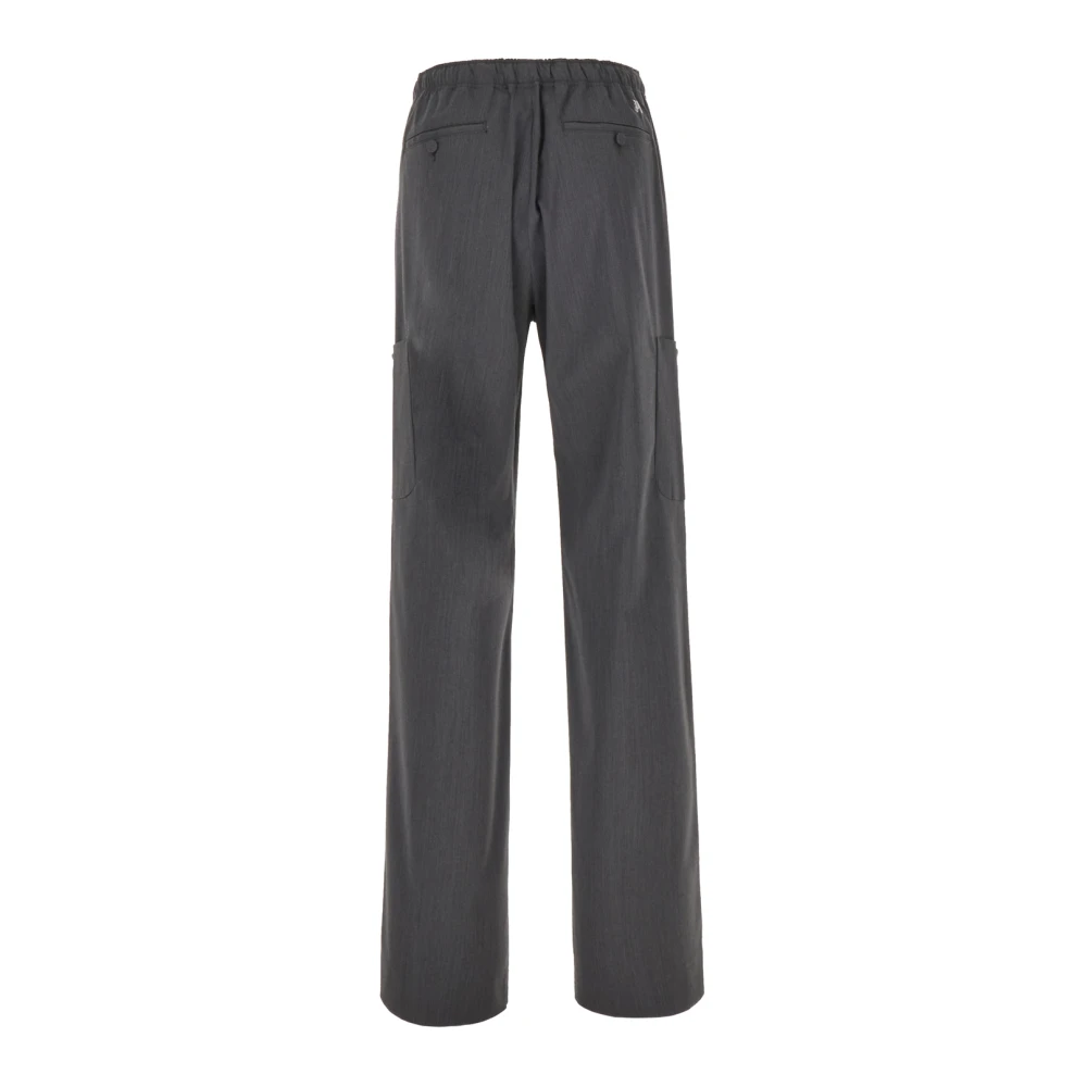 Palm Angels Straight Trousers Gray Heren