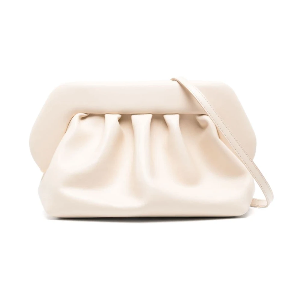Themoirè Women's Beige Vegan Clutch Bag With Magnetic Closure