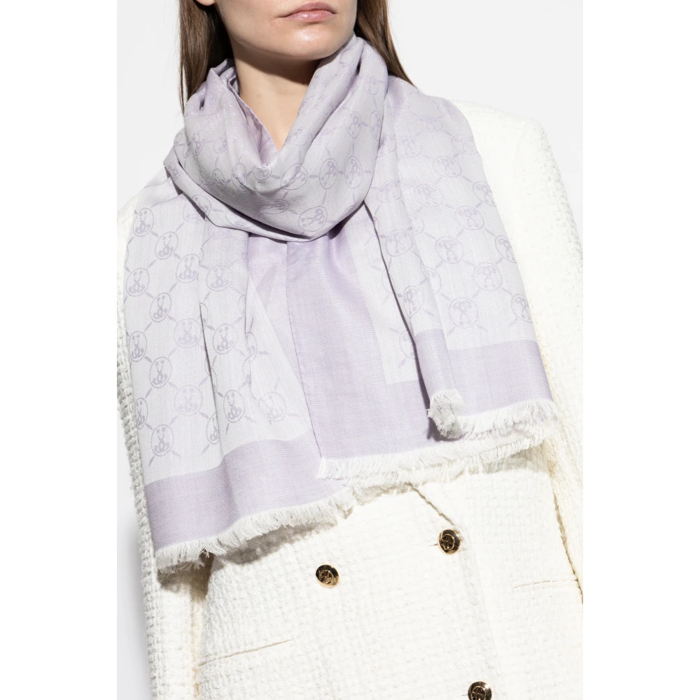 Moschino Sjaal met lurex draad Purple Unisex