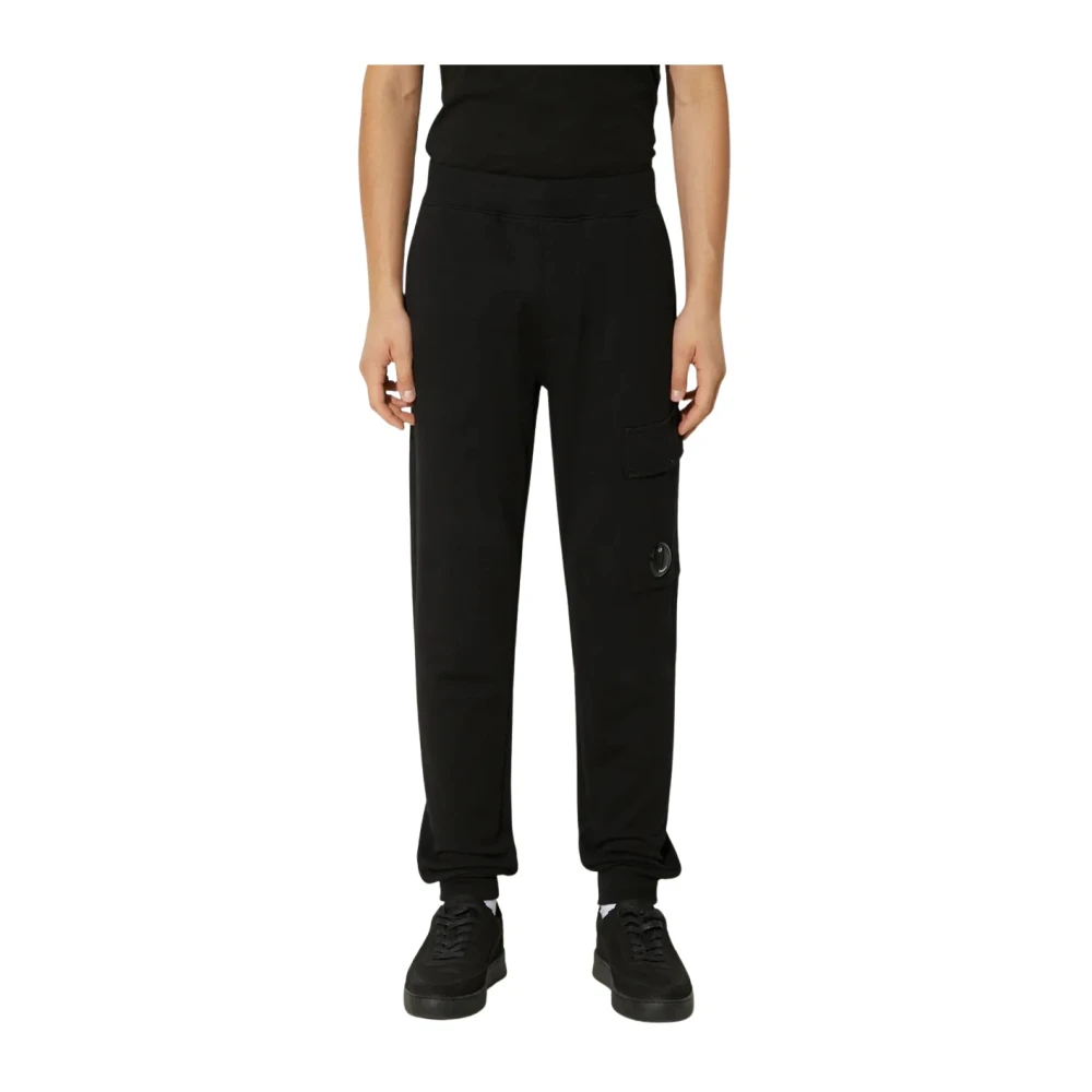 C.P. Company Verhoogde Fleece Cargo Joggers Black Heren