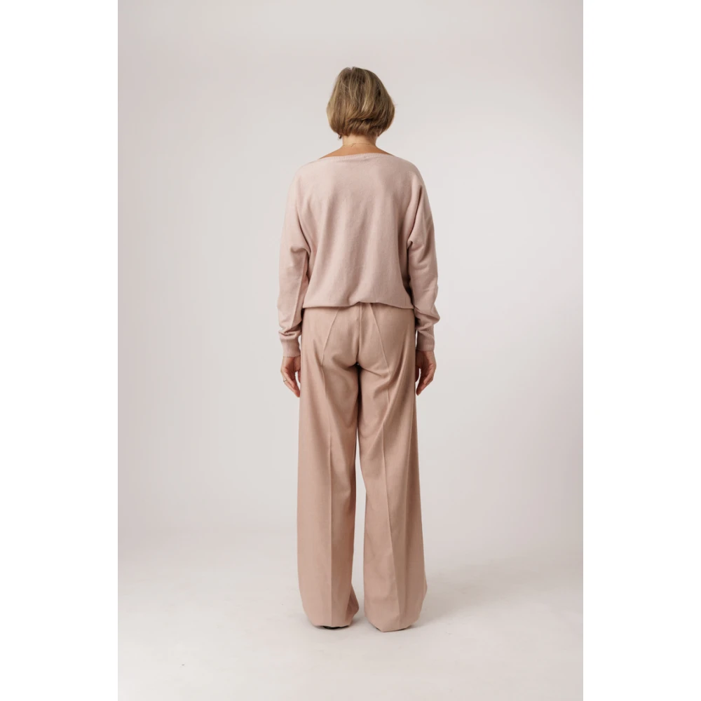 D.Exterior Gebreide trui met hoge hals Pink Dames