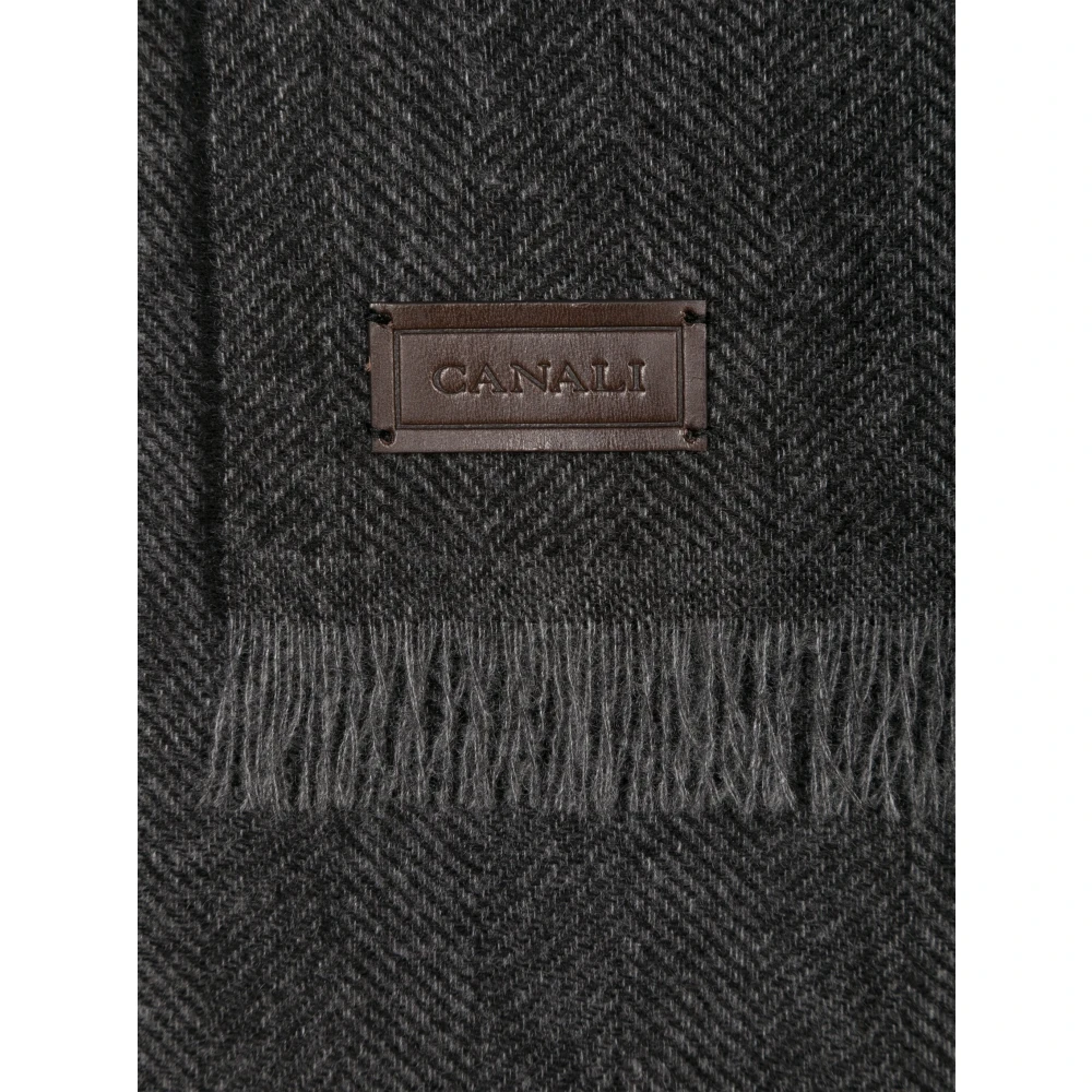 Canali Luxe Cashmere Sjaal Gemaakt in Italië Gray Heren