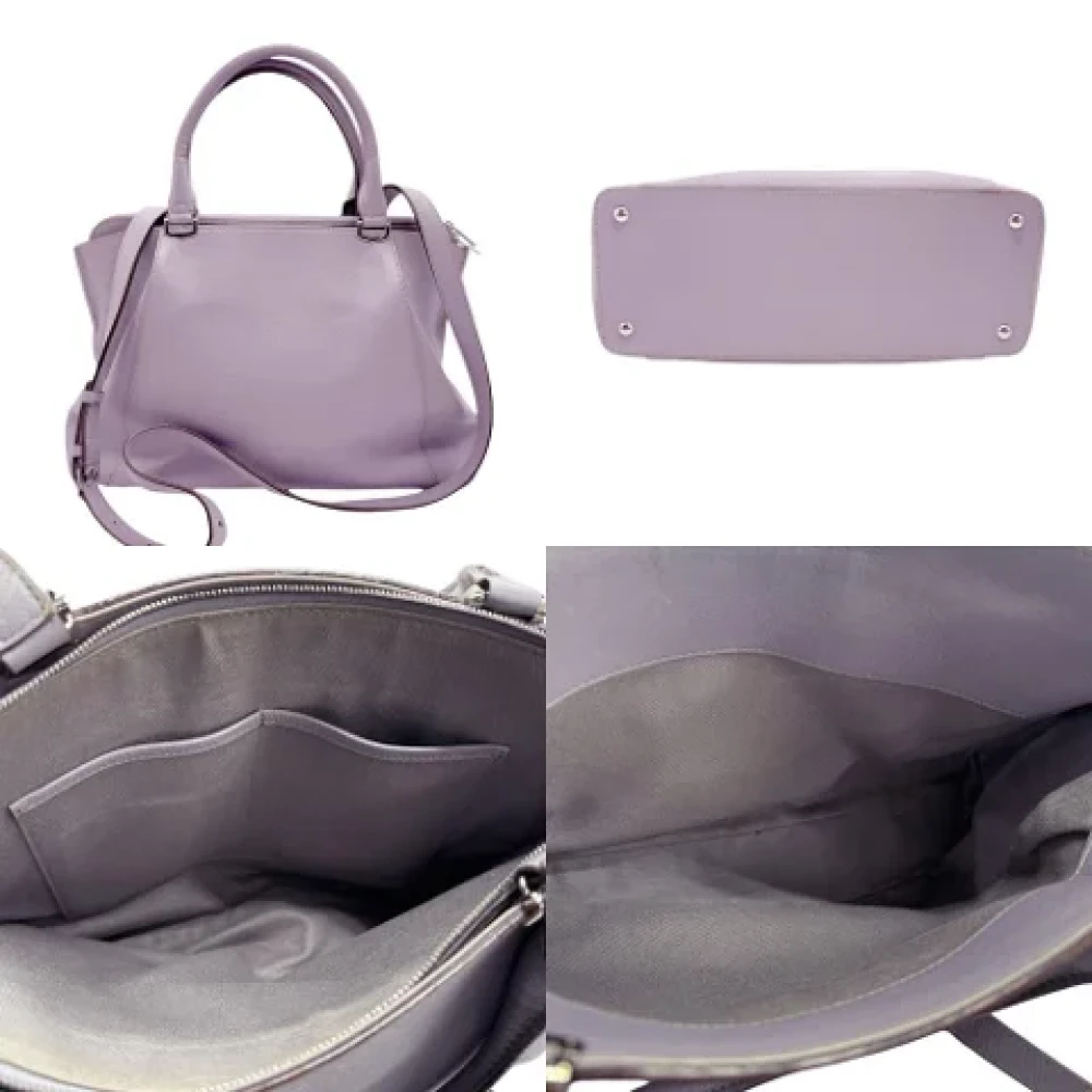 Cartier Vintage Pre-owned Leather handbags Purple Dames