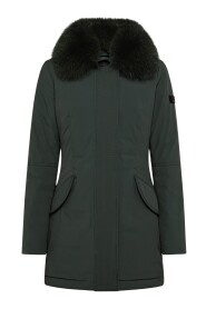 Slim jacket with fur