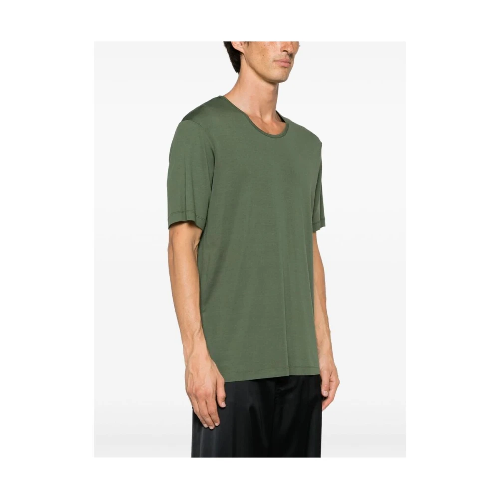 Lemaire Groene Lichtgewicht Jersey T-shirt Green Heren