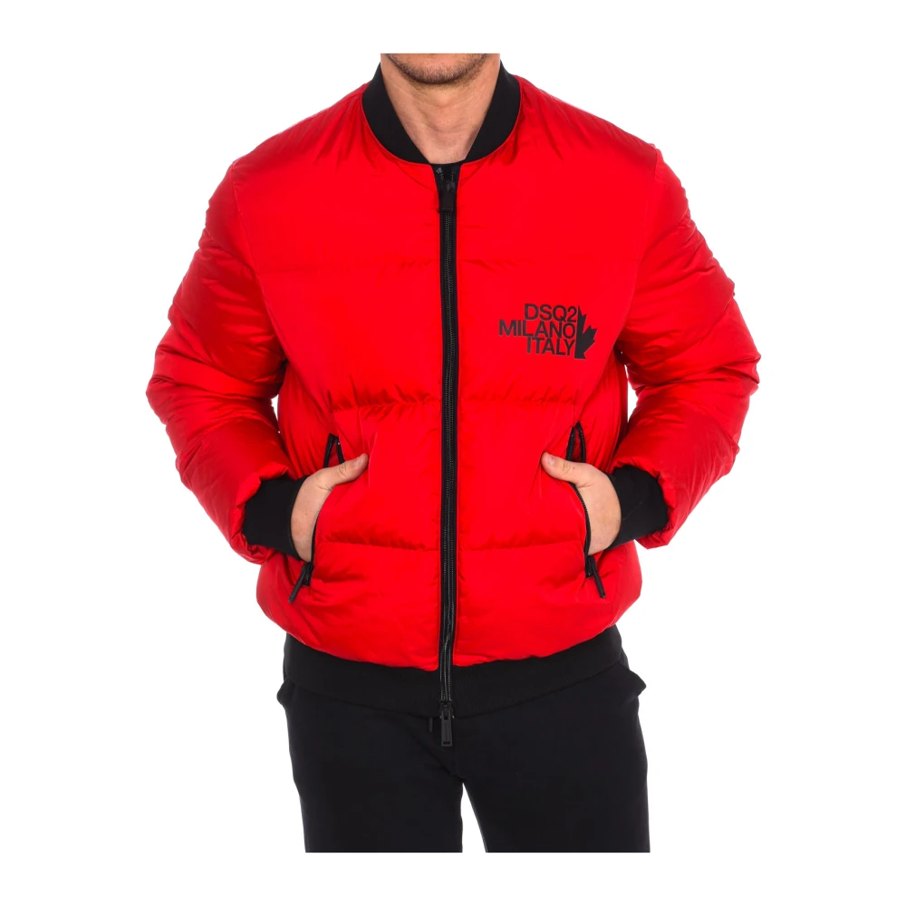 Dsquared2 Bomber Jackets Red Heren