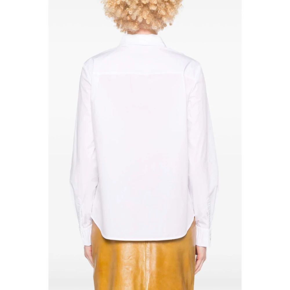 TORY BURCH Witte Poplin Button-Up Overhemd White Dames