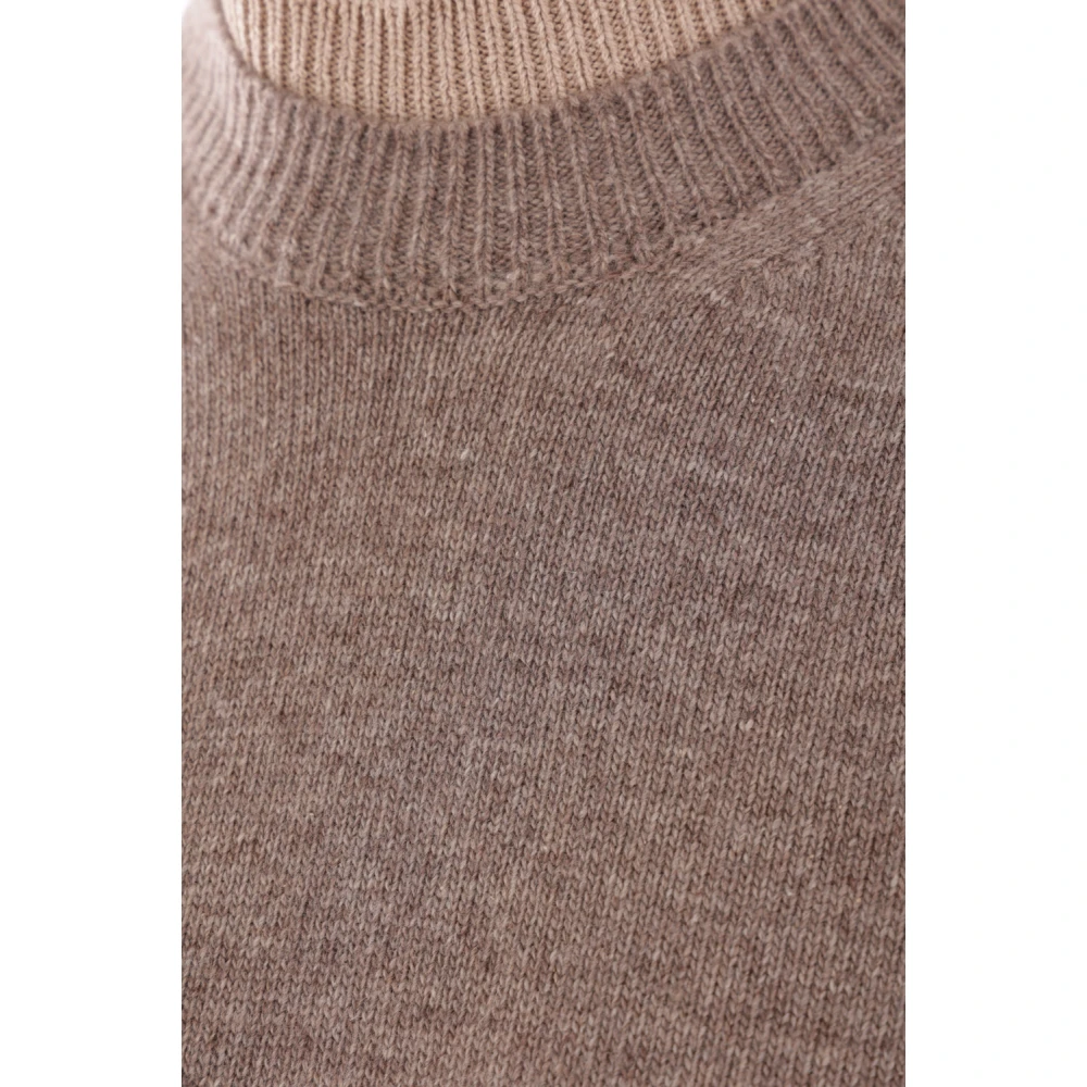 Fendi Beige Gebreide Mouwloze Logo Jurk Beige Dames