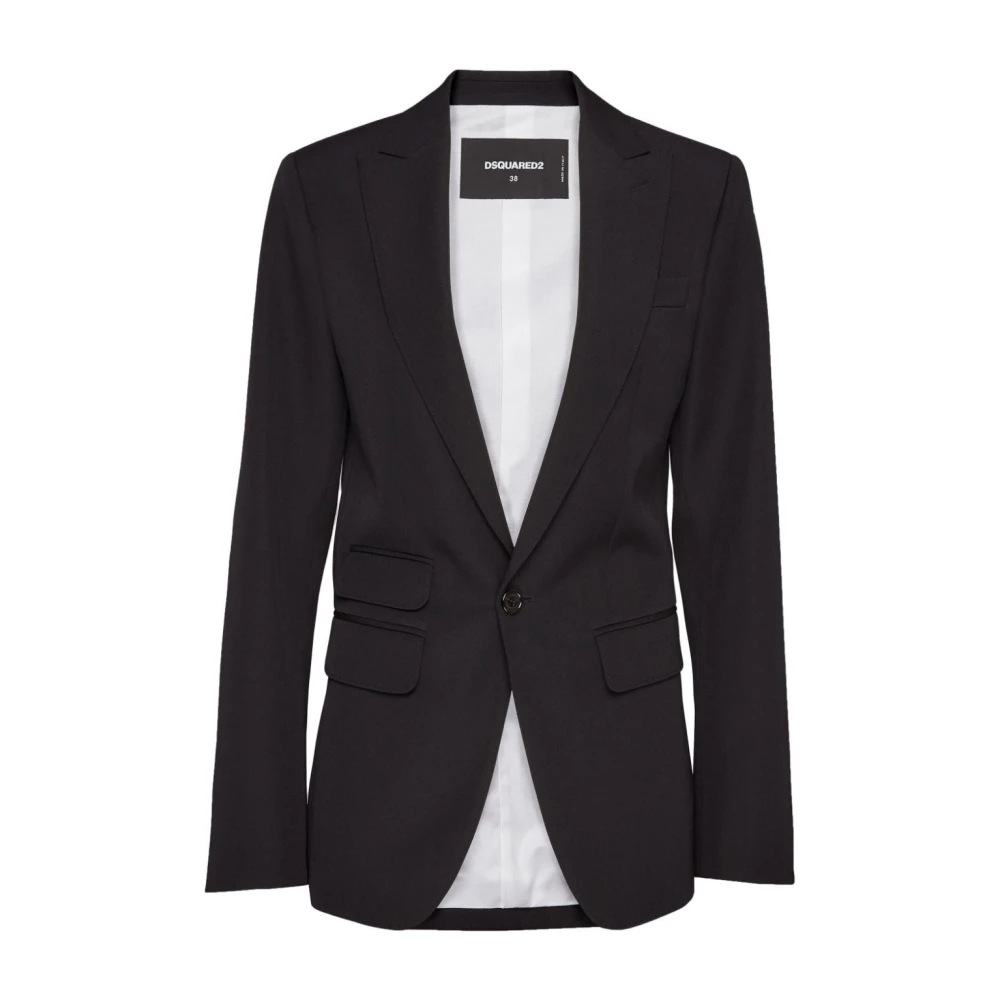 Dsquared2 Zwarte Jas voor Mannen Black Dames