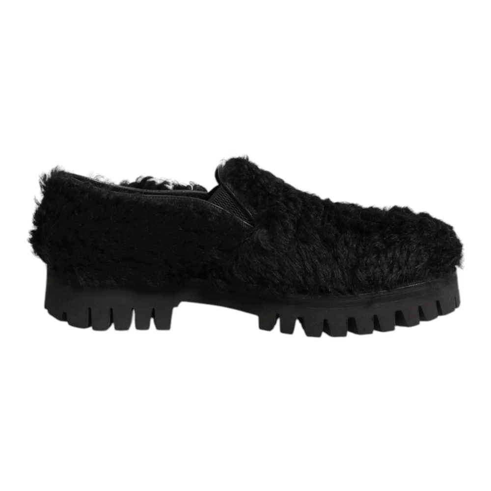Dolce & Gabbana Uomo Nero Slippers Formal Dress