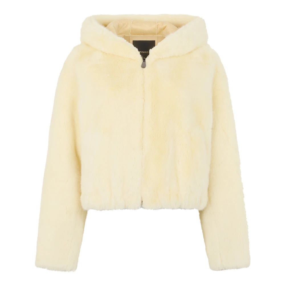 Pinko Vrouw Beige Jassen Dames, M, Polyester, Gasteria Jas