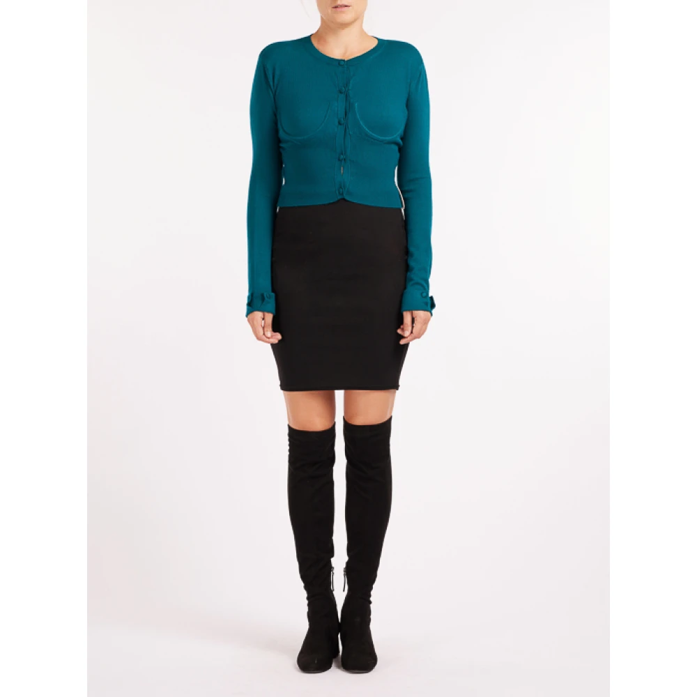 Mar De Margaritas Blauwe Sweater met knoopsluiting Blue Dames