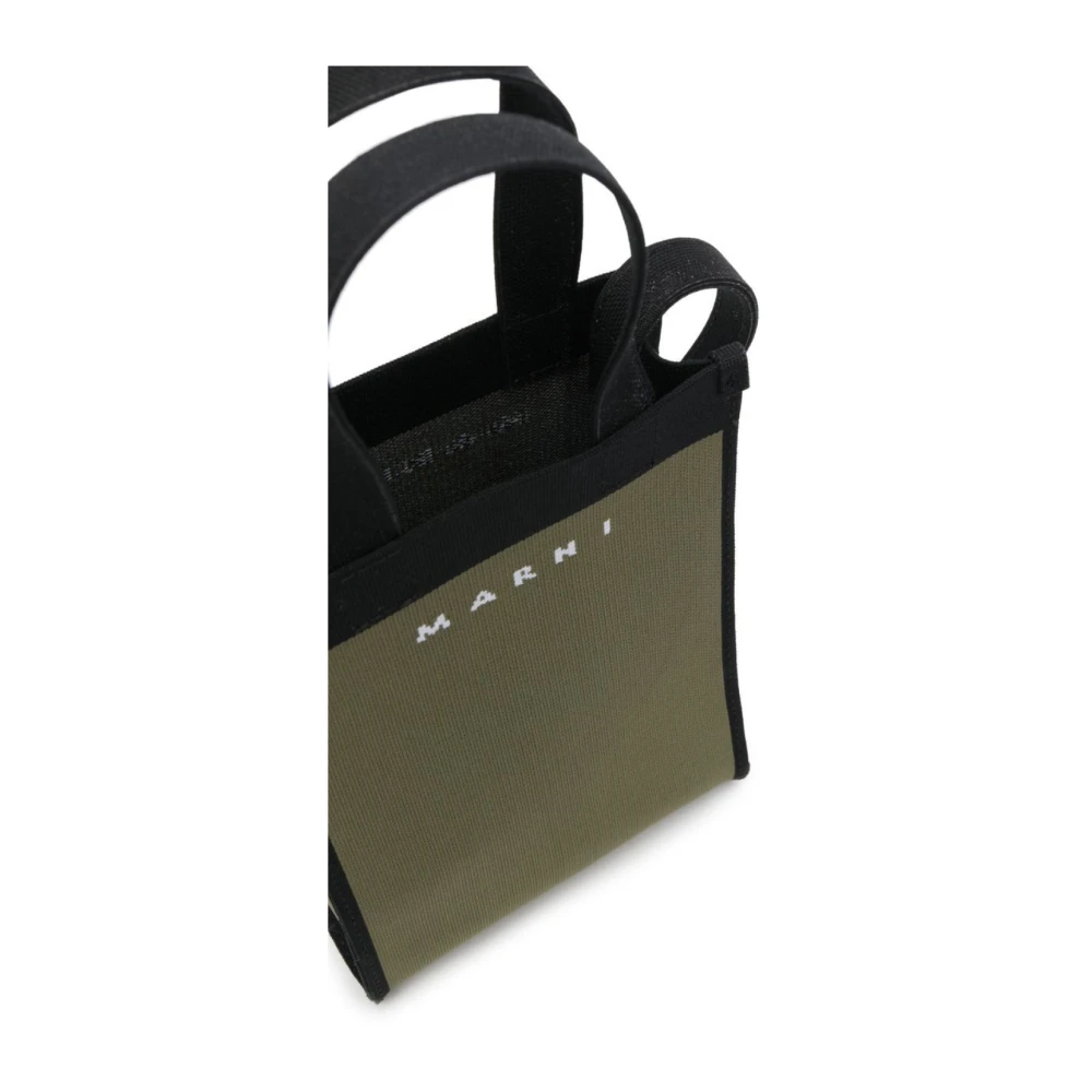 Marni Gebreide Crossbody Tote Tas Green Heren