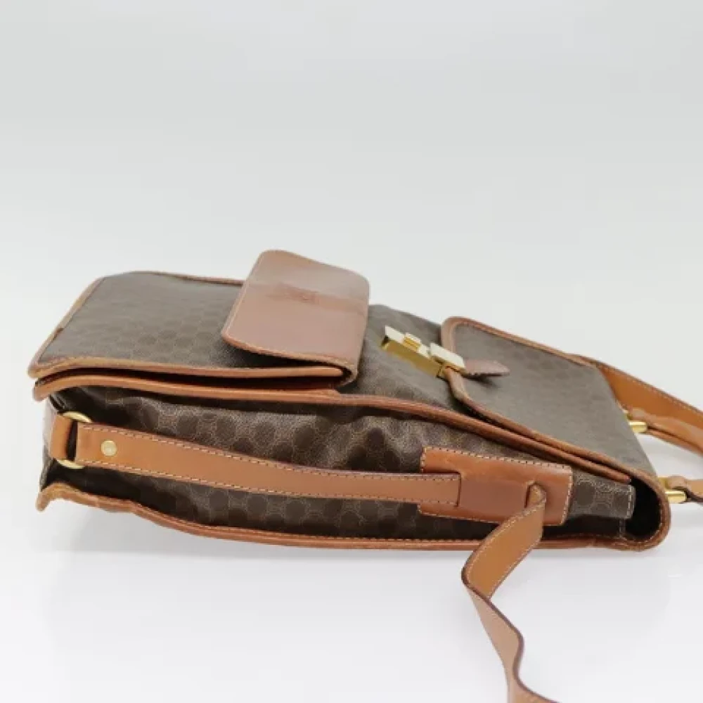Celine Vintage Pre-owned Canvas handbags Brown Dames