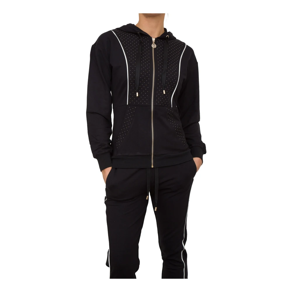 Liu Jo Zwarte Sweatshirt met Moderne Stijl Black Dames