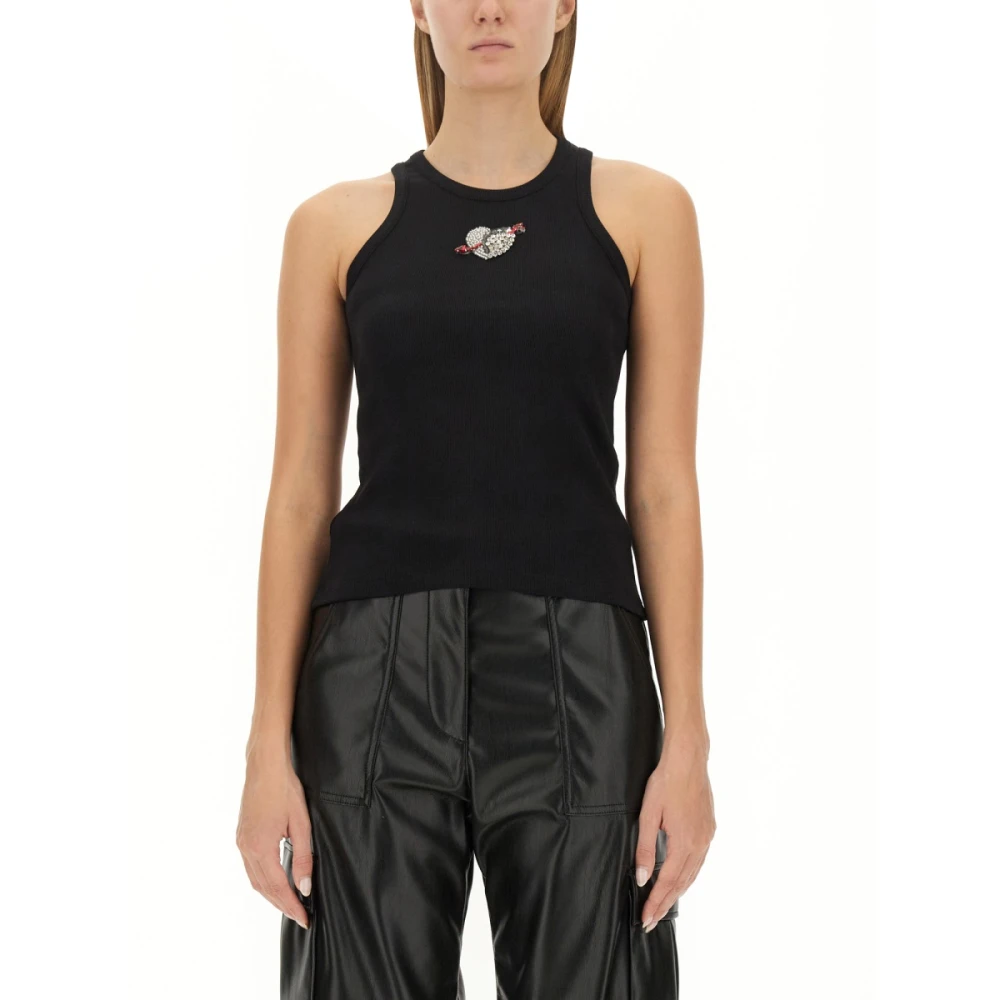 Msgm Mouwloze katoenen top Black Dames