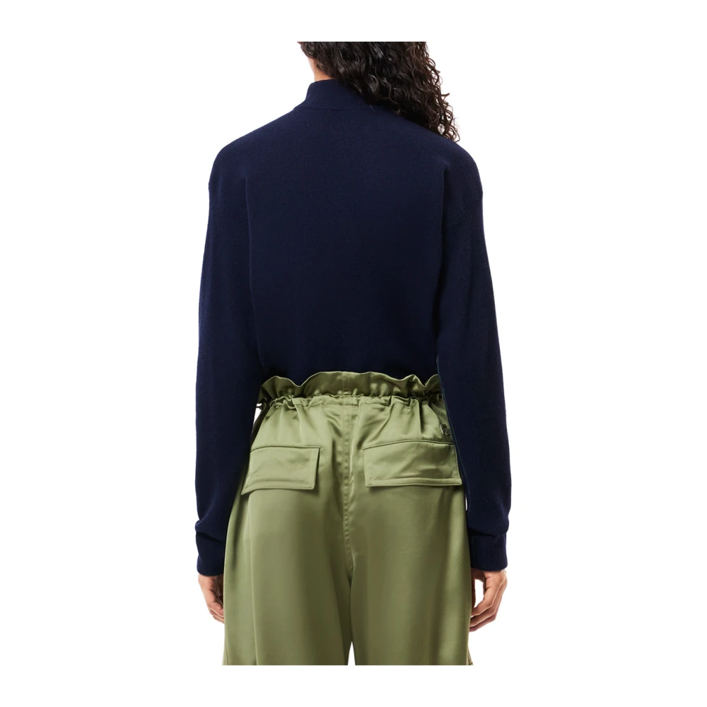 Lacoste Klassieke Gebreide Vest Blue Dames