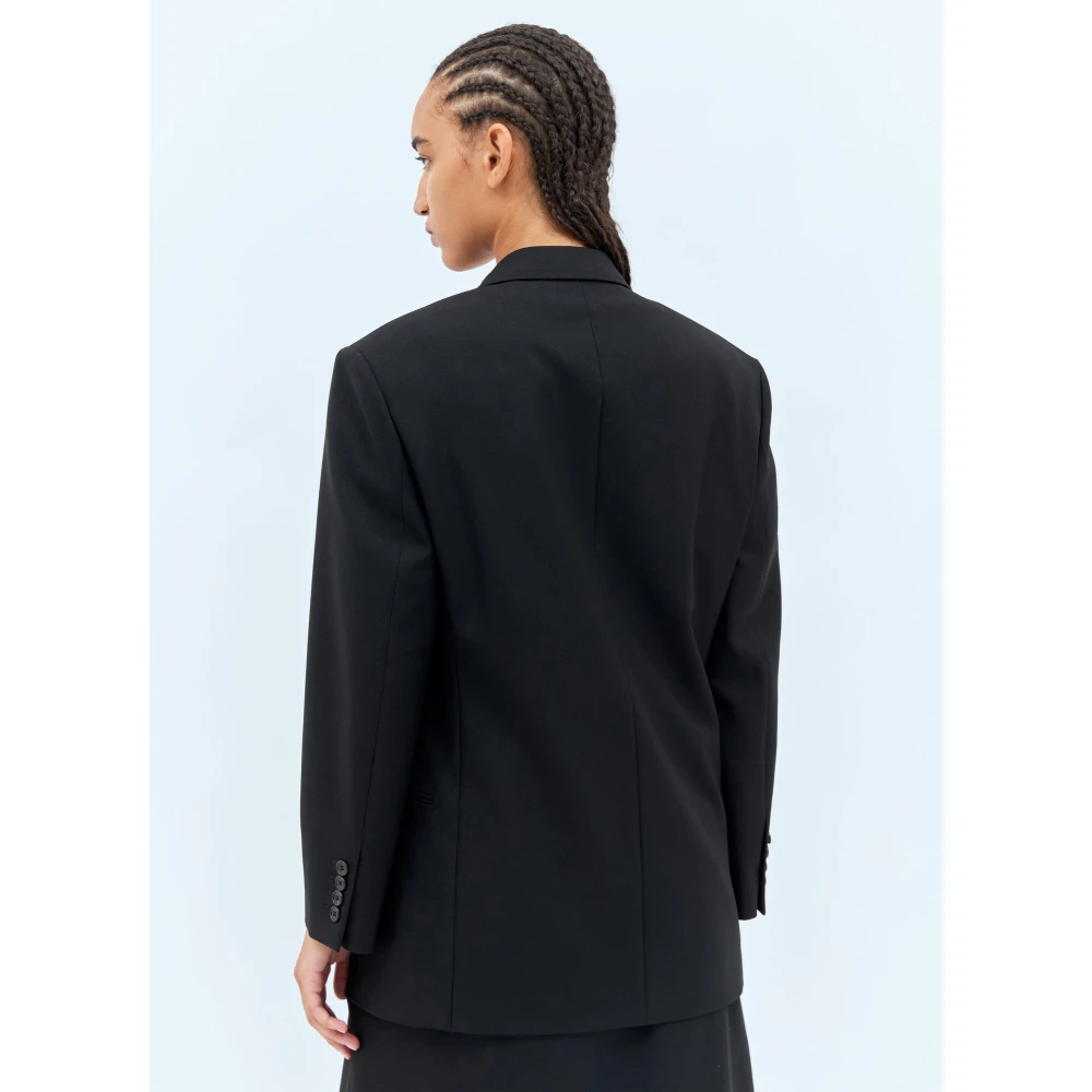 The Row Wollen Double-Breasted Blazer Black Dames
