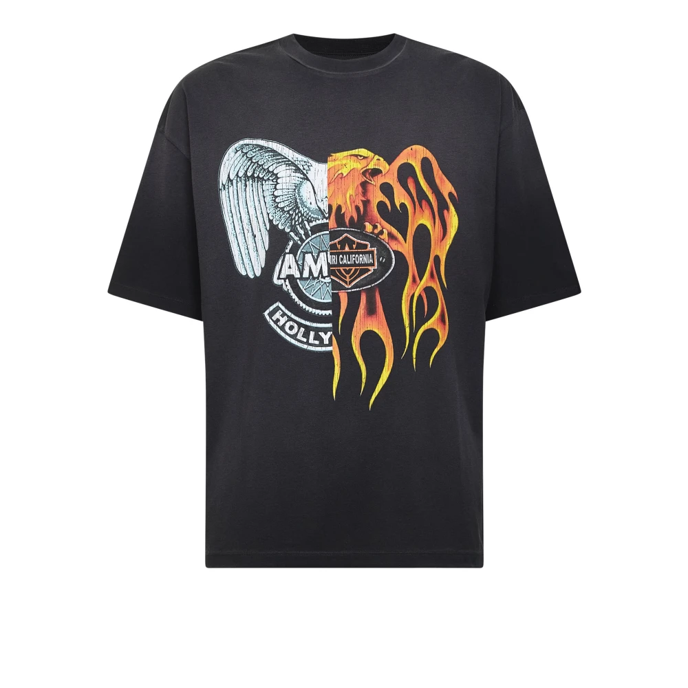 Amiri Men's Black Spliced Oversized Tee, T-Shirts, S, Tops