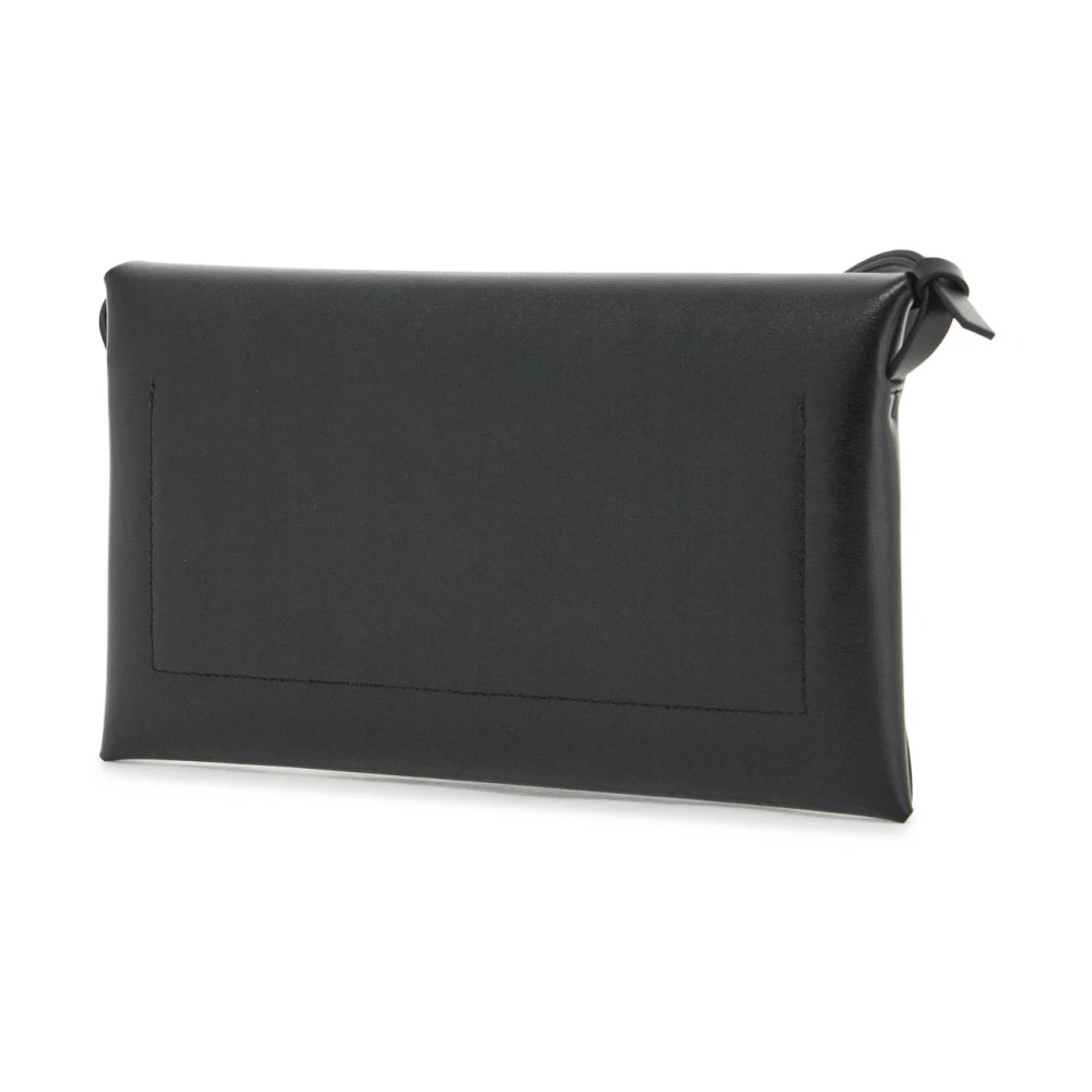Jil Sander Gevouwen leren schoudertas Black Dames