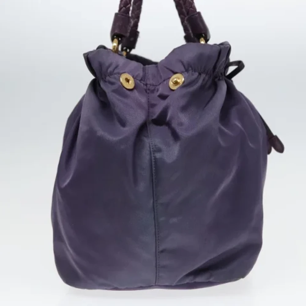 Prada Vintage Pre-owned Nylon handbags Purple Dames