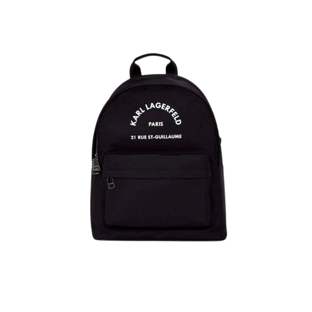Karl Lagerfeld Black K/Rsg Backpack - Unisex - Backpacks - One Size - Bags