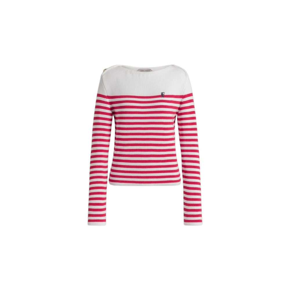 Alberta Ferretti Red Striped Jumper - Female - Round-Neck Knitwear - M - Knitwear