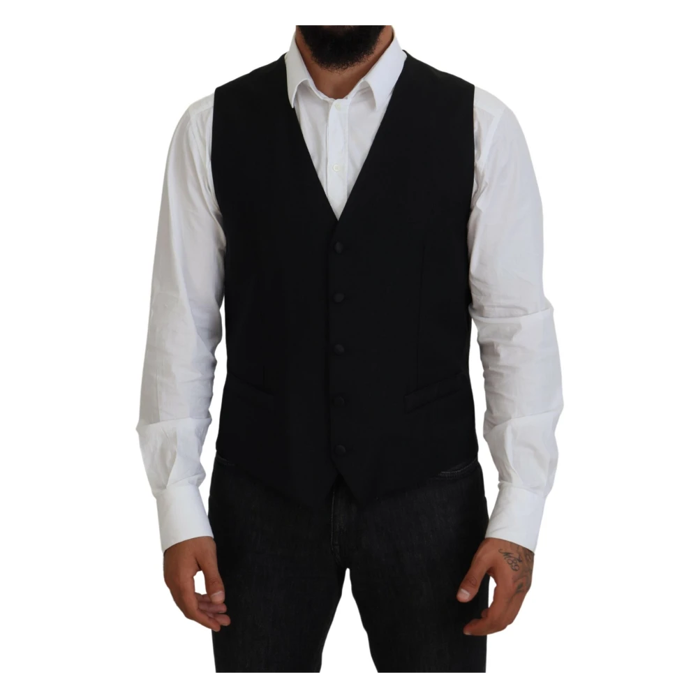 Dolce & Gabbana Men's Black Elegant Formal Vest