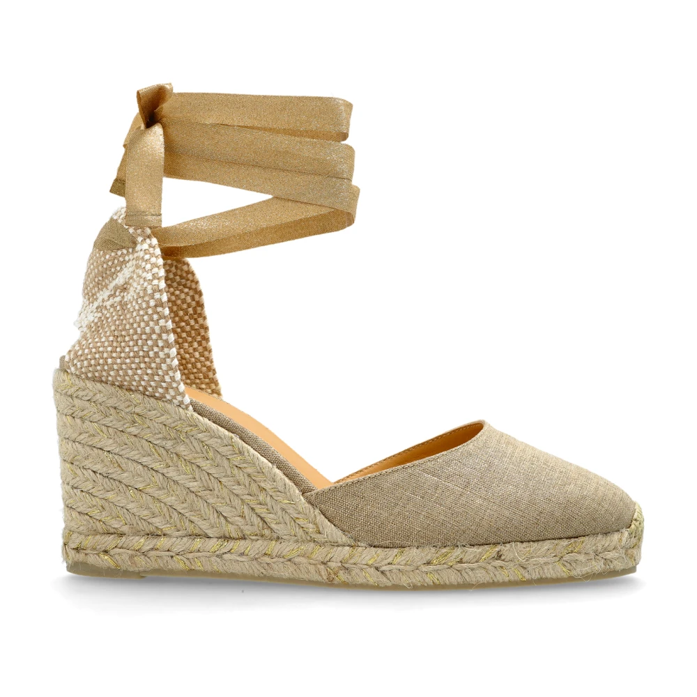 Castañer Women's Beige Wedges, 7 Uk, Carina Wedge Shoes