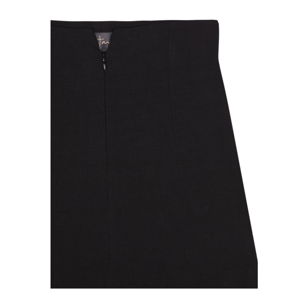 Cortana Bowie hoog getailleerde zwarte broek Black Dames