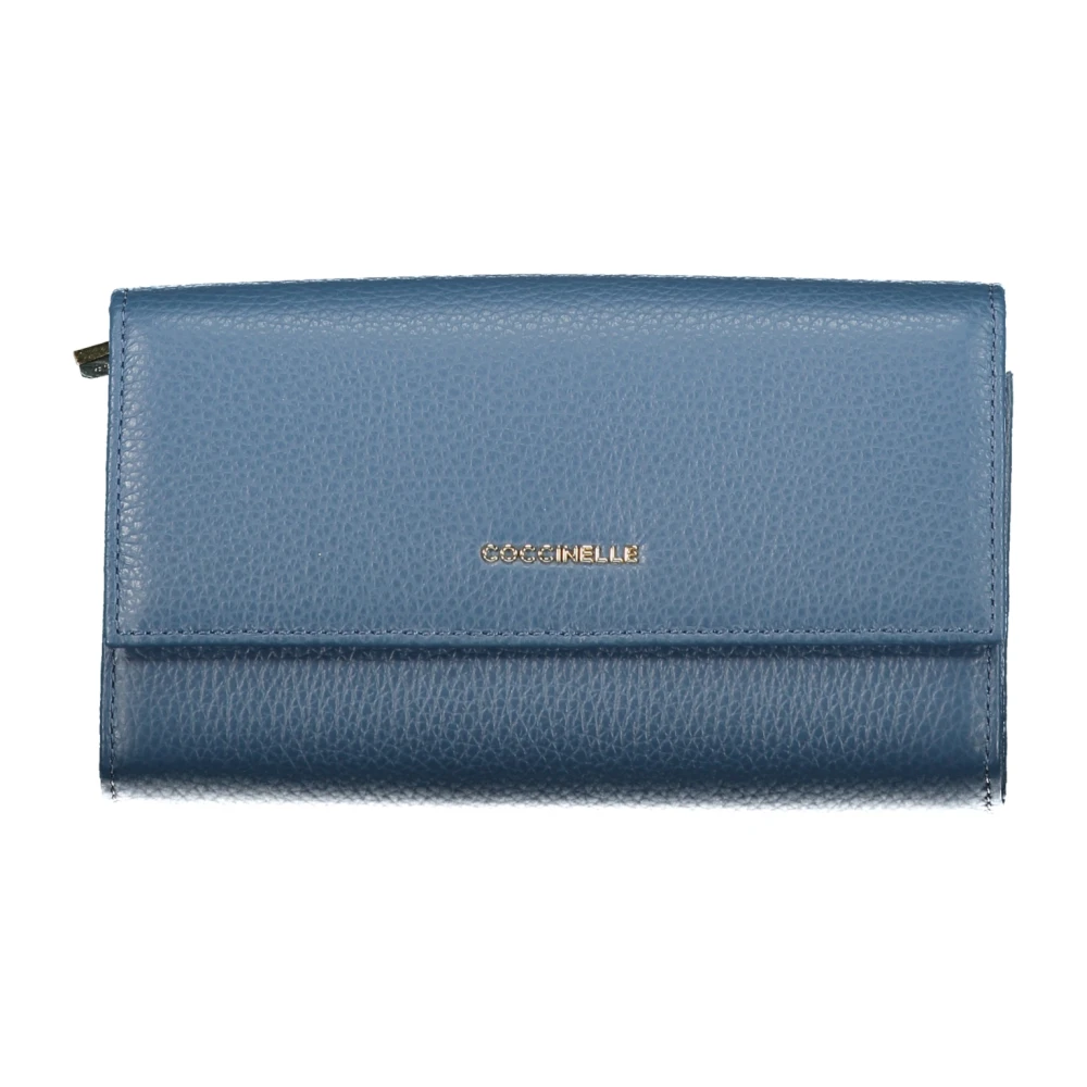 Coccinelle Women's Blue Metallic Soft Wallet - Wallets & Cardholders - One Size - Accessories