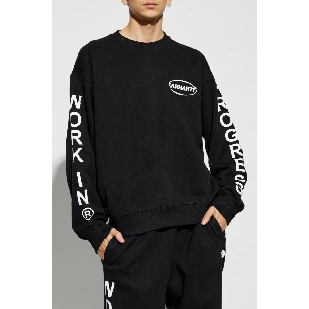 Carhartt WIP Sweatshirt met bedrukt logo Black Heren