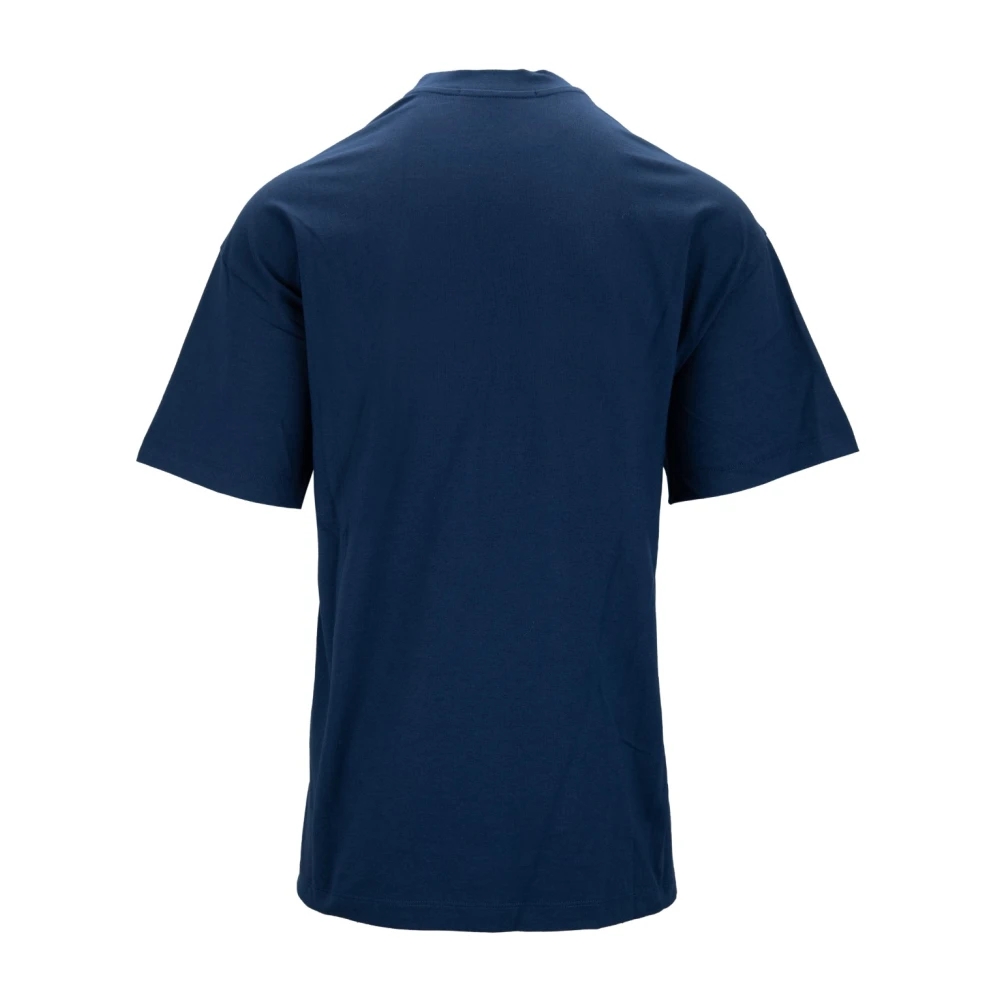 Msgm Heren Love Print Katoenen T-Shirt Blue Heren