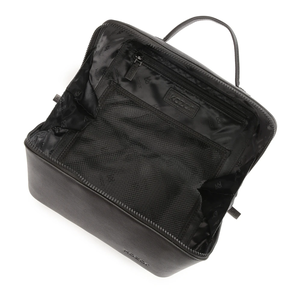 Kazar Elegante Leren Cosmetica Tas Black Heren