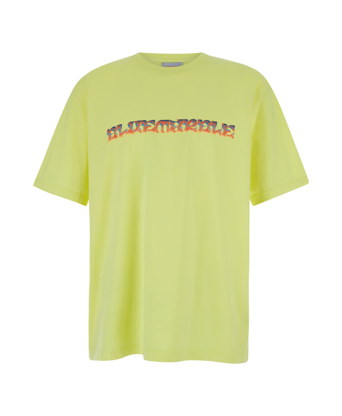 t-shirt-a-imprime-feuilles-psychedeliques-jaune