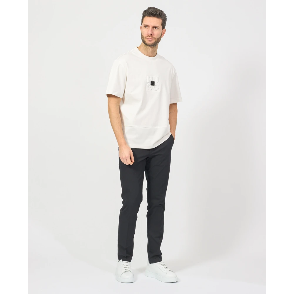 Hugo Boss Gelaagd Logo T-shirt Wit White Heren