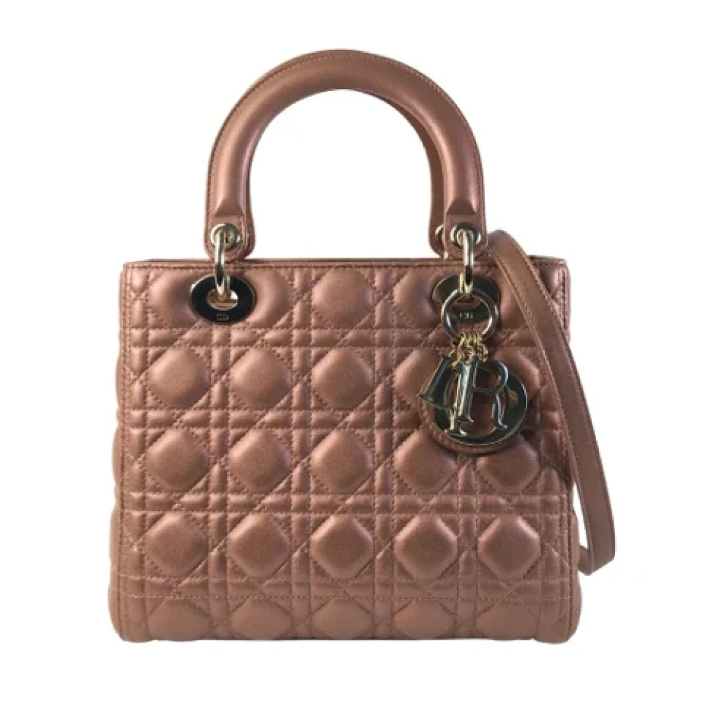 Dior Vintage Pre-owned Leather dior-bags Brown Dames