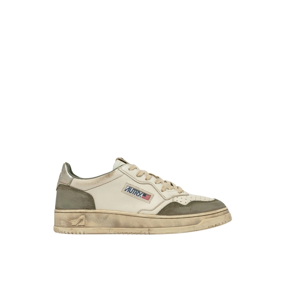 Autry Zilveren Hagedis Suède Sneakers Heren Schoenen Veelkleurig Multicolor